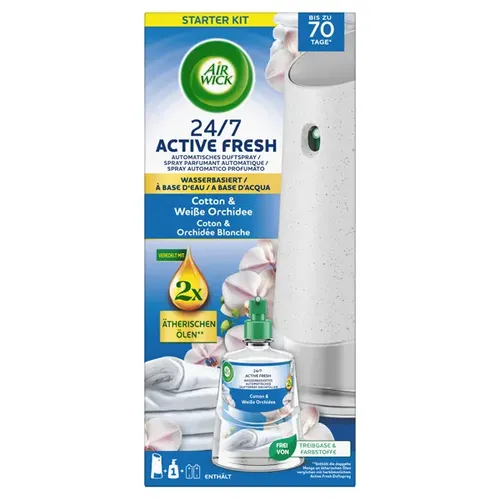 Air Wick Active Fresh Starter Set Cotton weiße Orchidee