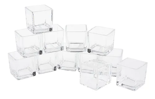 VBS Großhandelspackung CUBE 12er-Pack Teelichthalter in weiß von VBS XXL