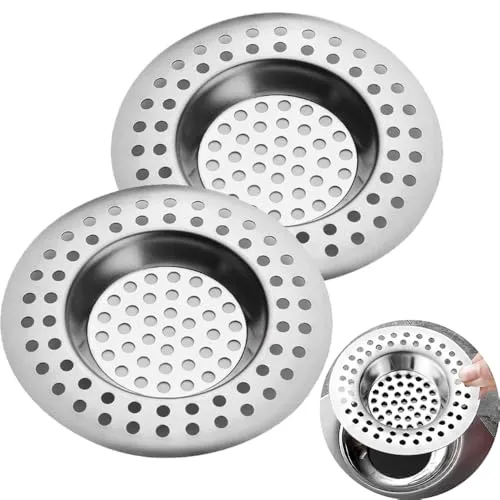 Stück Abflusssieb Edelstahl, Abfluss Sieb, Spüle Filter Sieb, Haarsieb Dusche, Waschbecken Sieb, Spülbeckensieb, Abflusssieb Siebe für Dusche,Badewanne, Küche,2.95 