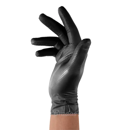 Einweghandschuhe schwarz L 8-9 50stk Nitrilhandschuhe Schutzhandschuhe Werkstatt