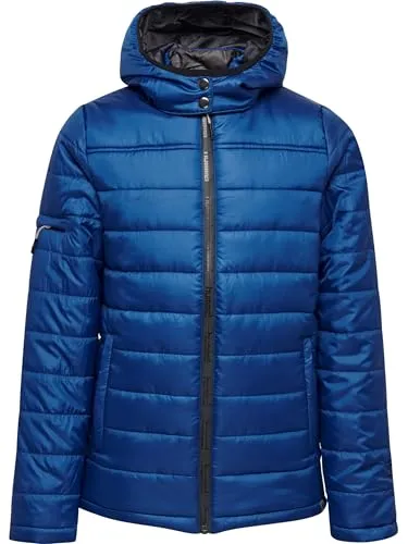 hummel North Steppjacke Kids Blauschwarz, 14 (164) - Funktionsjacke für Kinder mit Kapuze, warm gefüttert und ideal für aktive Abenteuer im Freien.