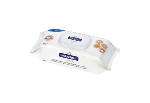 PAUL HARTMANN AG Bode Mikrobac Tissues Desinfektionstücher - Wundbehandlungsmittel, farbstoff- und parfümfrei, ideal für die schnelle Desinfektion von Flächen und medizinischem Inventar, wirksam nach nur 30 Sekunden