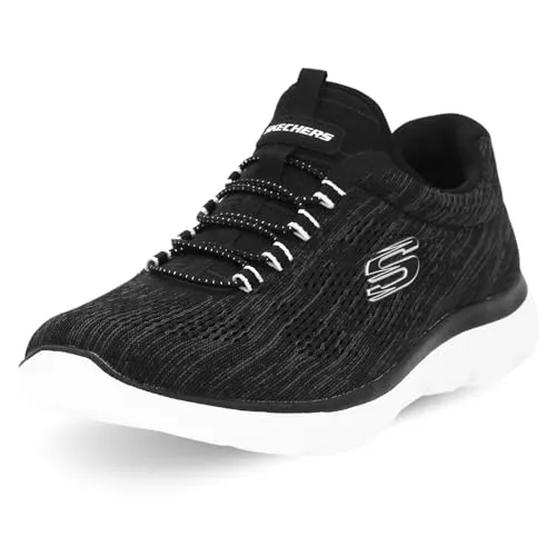 Skechers Summits Fun Flare Damen Sneaker - Schwarz, 39 EU - Damen-Sneaker mit flexibler Traktions-Laufsohle und gepolsterter Komfort-Einlegesohle für maximalen Tragekomfort und Unterstützung.