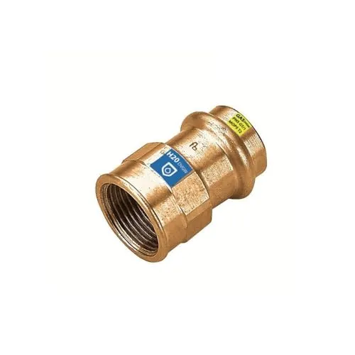 Sanpro Pressfitting Übergang Innengewinde Übergangsmuffe, Größe V 15-1/2' (Kupfer Gas Wasser Trinkwasser Heizung Sanitär Fittings Fitting Kupferleitung)