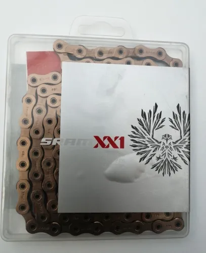 SRAM XX1 Eagle Kette 12-fach Kupfer - Hochwertige 12-fach Kette mit Hollow Pin Rivets, ideal für Mountainbikes und optimale Leistung auf Trails.