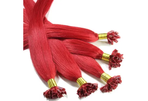 hair2heart Echthaar-Extension Bonding Extensions - glatt #0/44 Rot-Intensiv 1g 60cm