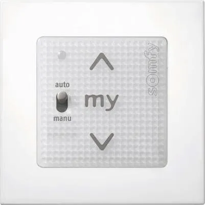 Somfy 1811405 Smoove Uno A/M io Pure+ Rahmen Pure - Smart Home Steuergerät mit io-Funkempfänger für kabelgebundene Antriebe. Integrierbar in TaHoma für individuelle Automatisierungen und Szenarien. Ideal für moderne Hausautomatisierung.