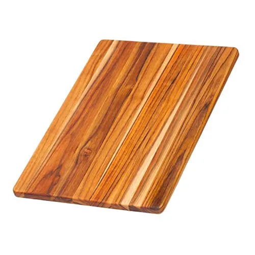 Teakhaus Essential Teakholz Schneidebrett L - FSC zertifiziertes Holzbrett für die Küche - Hackbretter aus hochwertigem, nachhaltig produziertem Teakholz mit robuster Schneidefläche. Ideal für saubere Schnitte und ein stilvolles Küchendesign.
