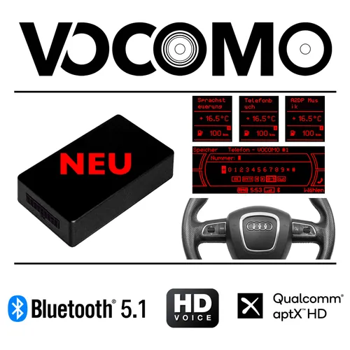 Freisprecheinrichtung kX-3 V1 für AUDI und SEAT mit aptX HD