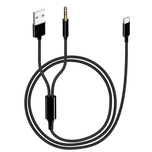 sunshot USB C auf 3,5 mm Audio Aux Jack Kabel - HiFi-Kabel mit 2-in-1-Funktion: Aufladen und Musik hören gleichzeitig, kompatibel mit iPhone 15 Pro Max und vielen Typ-C-Geräten, bietet Hi-Fi-Klangqualität und Anruffunktion.