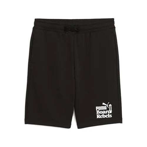PUMA MID90S LONG SHORTS TR B - Sportliche Trainingsshorts aus 68% Baumwolle, ideal für aktive Freizeitgestaltung, kniebedeckend mit lässigem Print-Design und praktischen Leistentaschen.