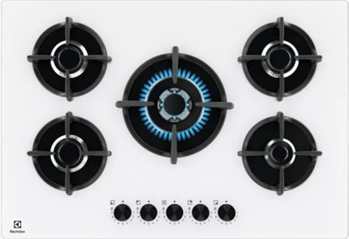 Gaskochfeld Gas on Glass 75 cm in weiß von Electrolux