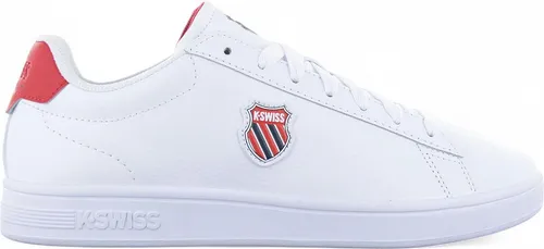 K-Swiss Classic Court Shield II Herren Sneakers - Weiß EU 44.5 - Sneaker für Herren im zeitlosen Design, kombiniert Komfort mit einem lässigen Streetstyle. Das weiche Leder-Obermaterial und die dämpfende Einlegesohle sorgen für perfekten Tragekomfort.