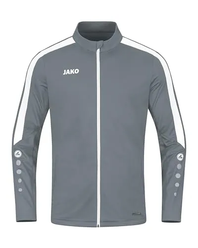 JAKO Herren Polyesterjacke Power – Steingrau, Größe L - Funktionsjacke aus hochwertigem, langlebigem Material für optimalen Komfort und Kühlung bei sportlichen Aktivitäten.