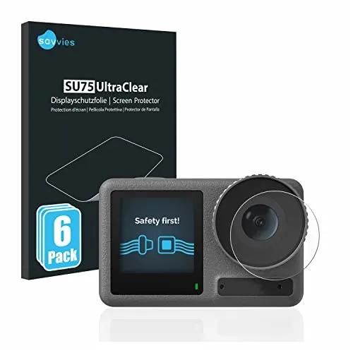 Savvies 6 Stück Schutzfolie für DJI Osmo Action 3 (Linse) Displayschutz-Folie Ultra-Transparent