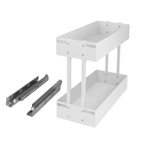 Unterschrankauszug 25 cm Weiß mit Softclose