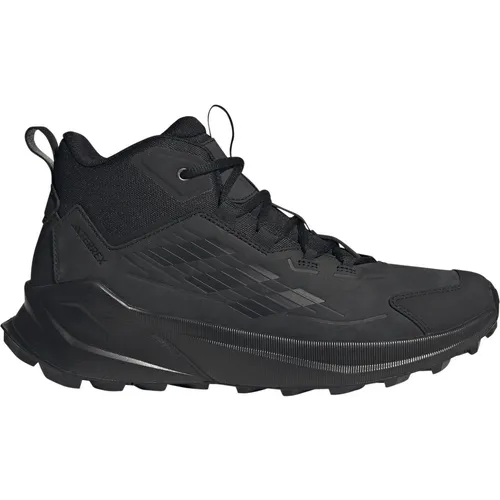 ADIDAS TERREX TRAILMAKER 2.0 LEATHER Wanderschuh, Gr. 44,5, schwarz - Wanderschuhe aus Leder mit halbhohem Schaft für mehr Knöchel-Stabilität und zuverlässigem Grip dank Continental™ Gummi. Ideal für entspannte und anspruchsvolle Touren.