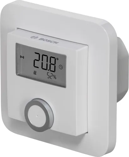 Bosch Smart Home 24V Raumthermostat - Weiß - Steuerungen: Intelligentes Raumthermostat für präzise Temperaturregelung und Energieeinsparung in Ihrem Zuhause.
