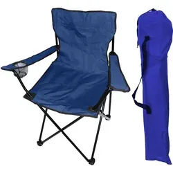 Mojawo - Anglersessel Mit Getränkehalter Blau-mpo2431