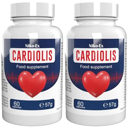 Cardiolis Forte - 120 Kapseln, 2er Pack - Nahrungsergänzungsmittel mit hohem Nährstoffgehalt, hochdosiert und 100% pflanzlich. Unterstützt das Immunsystem und die Herzfunktion für mehr Vitalität.