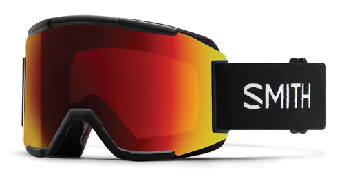 Smith Squad Black 2021 Chromapop Sun Red Mirror - Herren & Unisex Skibrillen mit ChromaPop-Technologie für herausragende Sicht und kontrastreiche Farben. Ideal für wechselnde Lichtverhältnisse und optimalen Komfort auf der Piste.