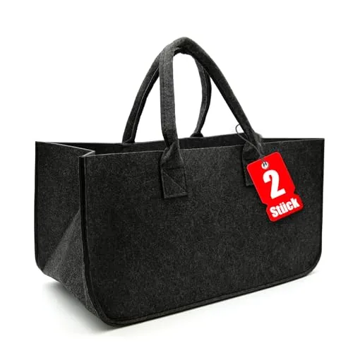 BigDean Filztasche Set 2x Anthrazit von BigDean
