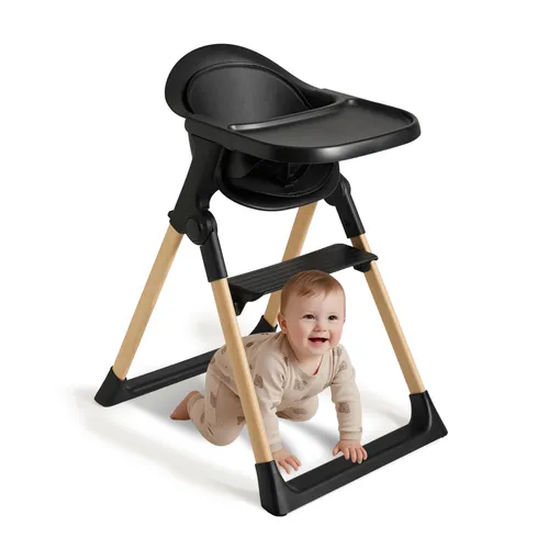 Premium Hochstuhl für Babys & Kleinkinder ab 6 Monaten – Verstellbar, klappbar mit Sitzkissen & Sicherheitsgurt