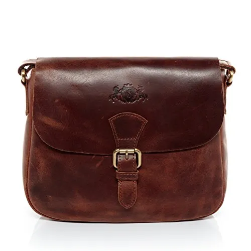SID & VAIN Umhängetasche YALE - Handgefertigte Leder Cross-Body Bag - Umhängetaschen aus hochwertigem Leder, ideal für stilbewusste Herren und Damen. Mit verstellbarem Schultergurt für optimalen Tragekomfort.
