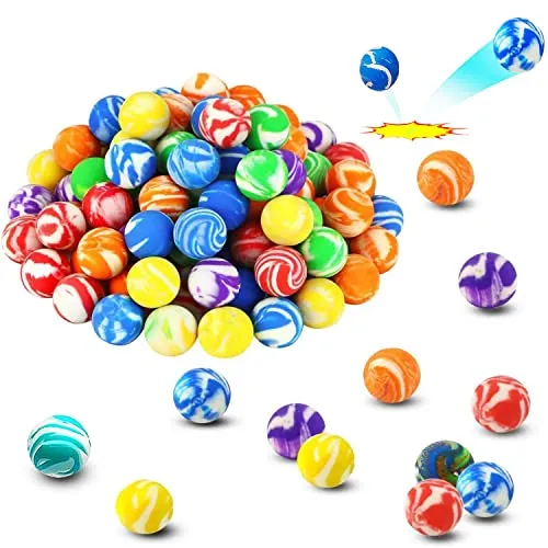 Steemjoey 30Pcs Flummis, 20mm Flummis Springball Gummiball, gemischte Farben, Hüpfbälle und Kindergeburtstag Gummibälle Gastgeschenke