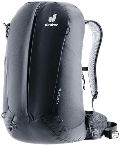 Deuter AC Lite 25 EL Black - 25L Wanderrucksack mit Aircomfort-Rückensystem, leicht und perfekt für sportliche Tagesausflüge