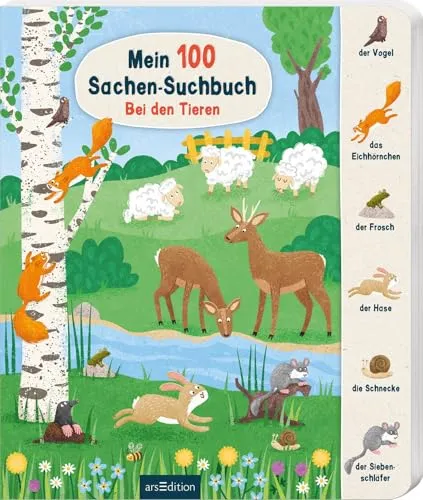 Mein 100 Sachen-Suchbuch – Bei den Tieren: Ein großes Wimmelbilderbuch zum Sachen suchen für Kleinkinder ab 1 Jahr