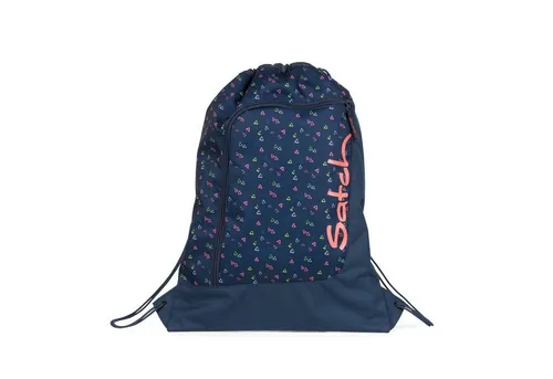 Satch Turnbeutel Sportbeutel blau - Stylischer und robuster 12L Rucksack für Schule und Sport, One Size
