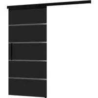 Produktbild inova wohnen Glasschiebetür Blockstreifen schwarz, 90 x 203,5 cm