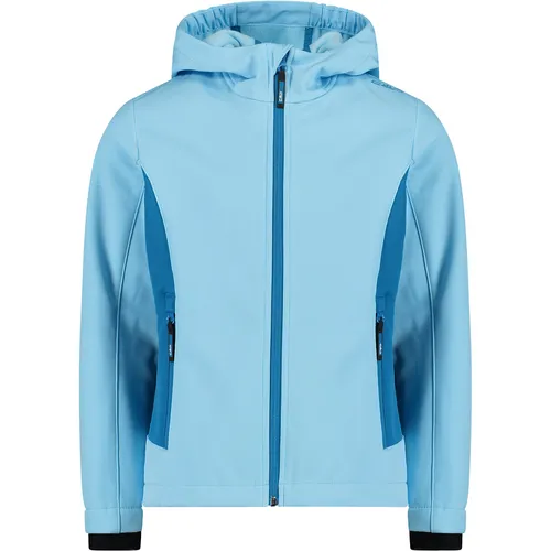 CMP Softshelljacke Hellblau Größe 140 für Kinder - Kinder Softshelljacke von CMP mit ClimaProtect-Technologie - wasserdicht, atmungsaktiv und winddicht, ideal für alle Outdoor-Aktivitäten.