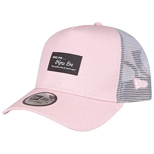 New Era Adjustable A-Frame Trucker Cap - Brand Patch rosa