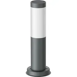 ledscom.de LED Pollerleuchte/Wegeleuchte PORU mit Solar, anthrazit, warmweiß, IP44
