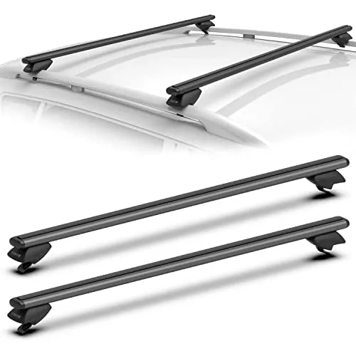 COWVIE 120CM Dachträger-Querstangen, verstellbar, Aluminium, 1 Paar