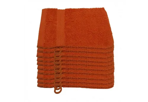 Julie Julsen Waschhandschuh 10-Waschhandschuh-Terrakotta-Waschhandschuh 15 x 21 cm, (10-St)