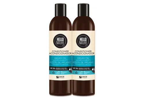 P-Beauty Cosmetic Accessories Haarspülung Haar Conditioner Haarspülung Haarpflege Haarkur Arganöl Hello Nature, 2-tlg., Haarspülung, Conditioner, Haarpflege, Arganöl