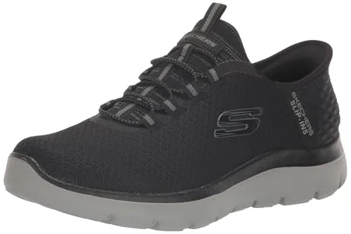 Skechers Summits High Range Herren Sneakers - Bequeme Slip-Ins in Black Charcoal, 45 EU - Herren-Sneaker mit händefreien Slip-Ins und exklusivem Fersenkissen für perfekten Halt. Genießen Sie den Komfort der luftgekühlten Memory Foam Einlegesohle aus 100% veganen Materialien.