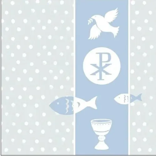 Stück Lunch Servietten 33x33 cm Kommunion Konfirmation Fisch Junge 20