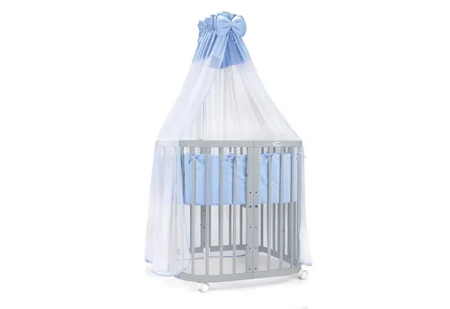 Waldin Babybett 7in1 aus Holz mit Matratze – Mitwachsendes Babybett - Vielseitiges Babybett aus Buchenholz, 7 Kombinationen für jedes Alter! Mit 5-fach verstellbarer Bodenhöhe und 3-teiliger Matratze. Ideal als Beistellbett oder Laufstall, wächst mit Ihrem Kind mit!