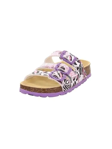 Superfit Fussbettpantoffel Hausschuh, Weiß/Mehrfarbig 1110, 26 EU
