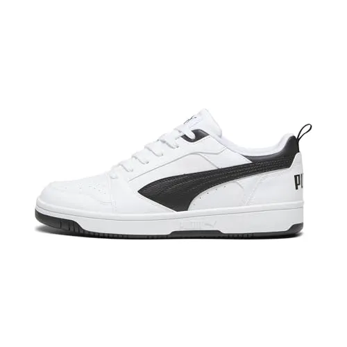 PUMA Rebound V6 Low Unisex Sneaker – Stylischer Komfort - Herren-Sneaker mit perforiertem Zehenbereich und hochwertigem Obermaterial in Leder-Optik für optimalen Tragekomfort und modernes Design.