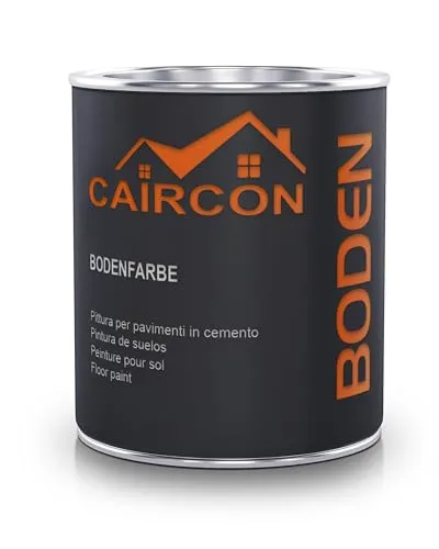 CAIRCON Bodenfarbe Betonfarbe Fußbodenfarbe Bodenbeschichtung Steinfarbe Schwarz - 750ml