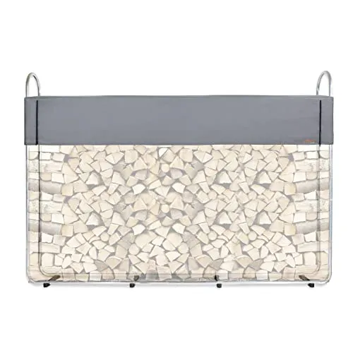 CCLIFE Kaminholzregal aus Metall – Stapelhilfe für Brennholz - Kaminholzregal für eine ordentliche Lagerung von Brennholz, wahlweise mit robuster Regenhaube. Erhältlich in vier Größen, ideal für Holzstärken von 25-40 cm.