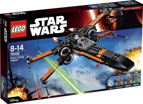 LEGO Star Wars 75102 - Poe's X-Wing Fighter - Bauspielzeugset mit 3 Minifiguren, inklusive Poe Dameron, und einem detailreichen X-Wing Fighter mit vielen Funktionen und Zubehörteilen für spannende Star Wars Abenteuer.