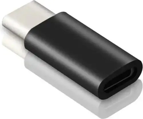 8-Pin auf Type-C Adapter Lightnin BUCHSE zu to USB-C STECKER iPhone Samsung schwarz