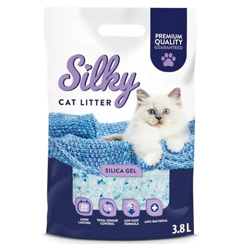 Silky Silikat-Katzenstreu 3,8L – Hohe Saugkraft & Staubfrei