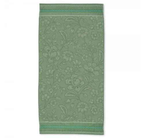 Pip Studio Jasmin Jaquard Duschtuch Green 70x140cm - Hochwertiges Duschtuch aus reiner Baumwolle in elegantem Grün. Perfekte Größe von 70x140 cm, ideal für ein luxuriöses Duscherlebnis.